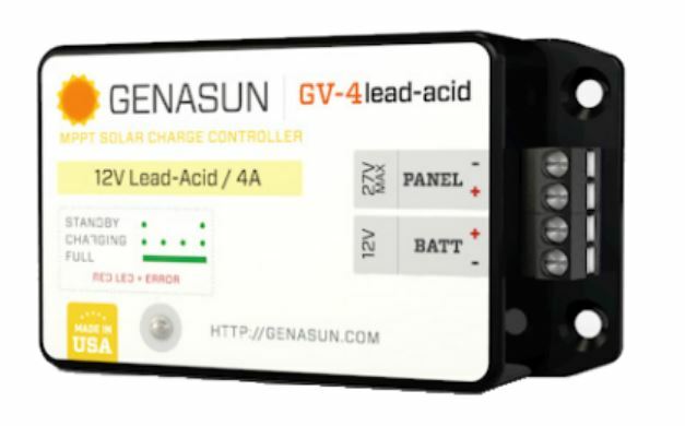 Genasun GV-4-PB-12V, 4A MPPT Charge Controller 12V for Lead Acid Batteries gallery