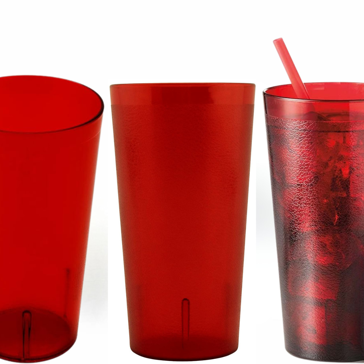 32 Oz Restaurant Break Resistant Drinking Glass Cups Plastic Tumblers (Set of 4) gallery