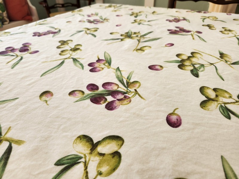 Mirabello Tablecloth Cotton Olives 63" x 90 Made in Italy gallery