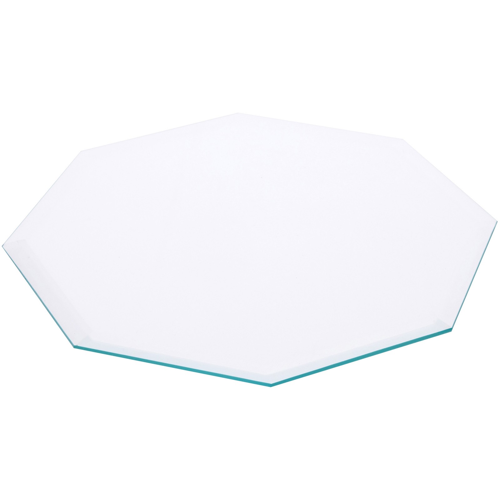 Plymor 10" Octagon, 5mm Thick Beveled Clear Glass gallery