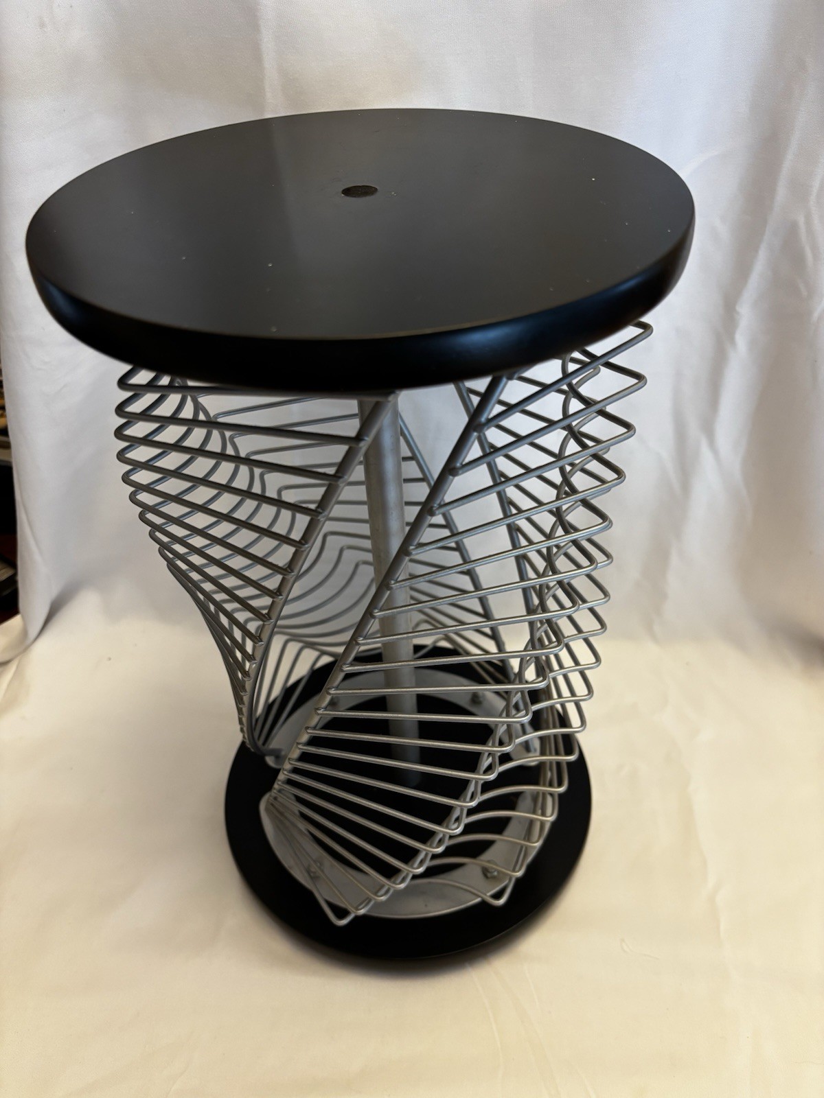 VTG CD STORAGE DISPLAY RACK ROTATING TWIST 42 CDS 14 INCHES TALL gallery