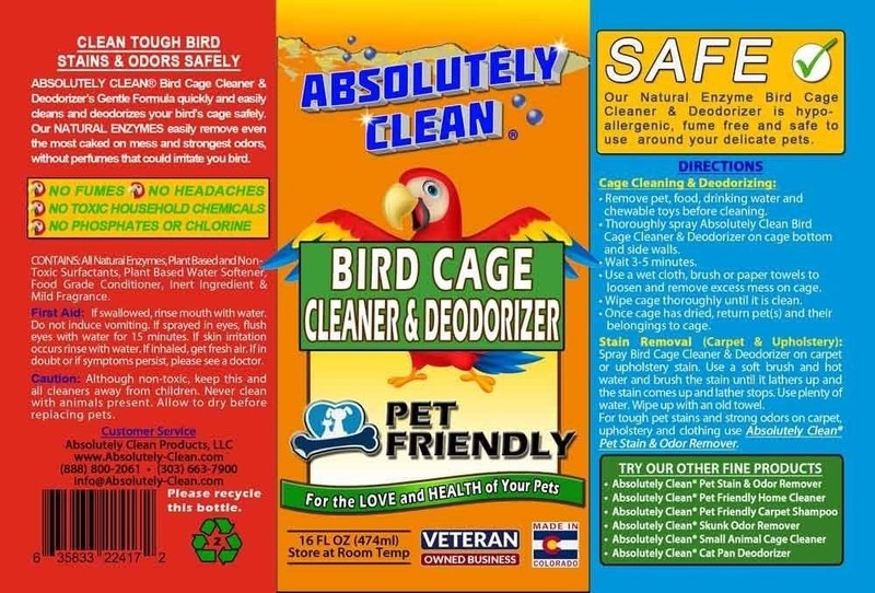 Amazing Bird Cage Cleaner and Deodorizer - Just Spray/Wipe - Safely & Easily ... gallery