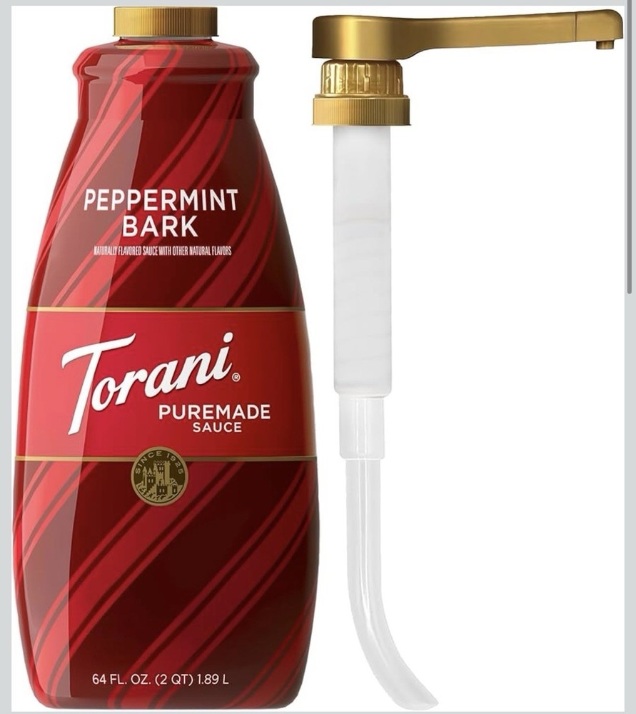 Torani Puremade Peppermint Bark Sauce 64oz With Pump