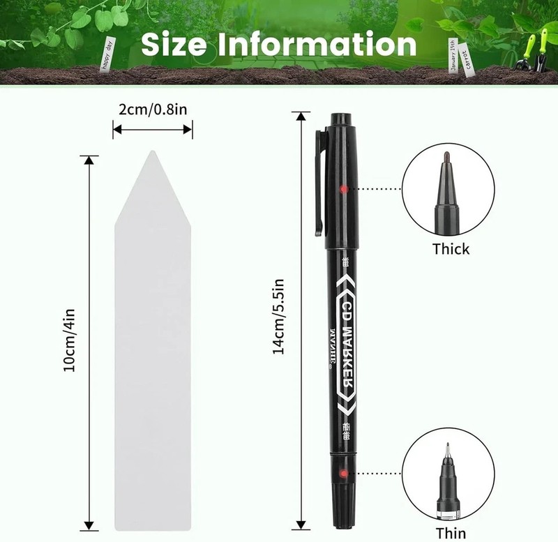100pcs 4 Inch Plant Labels,plastic Waterproof Nursery Stake Tags,pot Marker for gallery