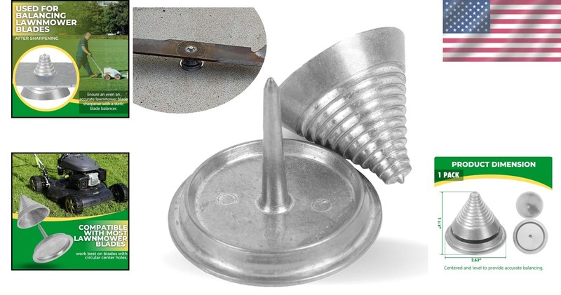 Universal Metal Precision Blade Balancers for Lawn Mower Maintenance - 1-Pack gallery