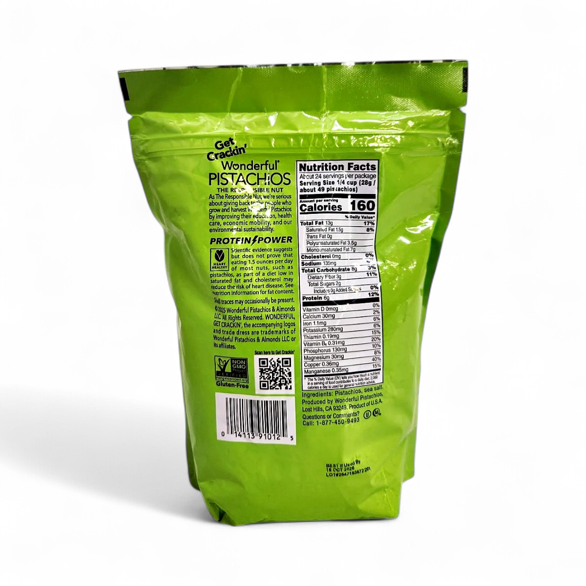 Wonderful No Shell Roasted Salted Pistachios - 24 oz gallery