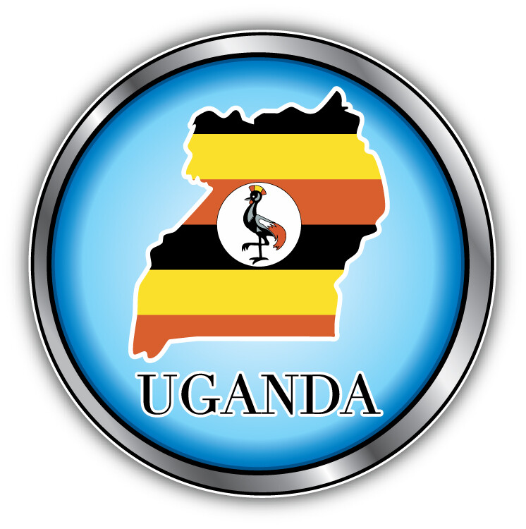 Uganda Map Flag Silver Medal Car Bumper Sticker Decal "SIZES" gallery