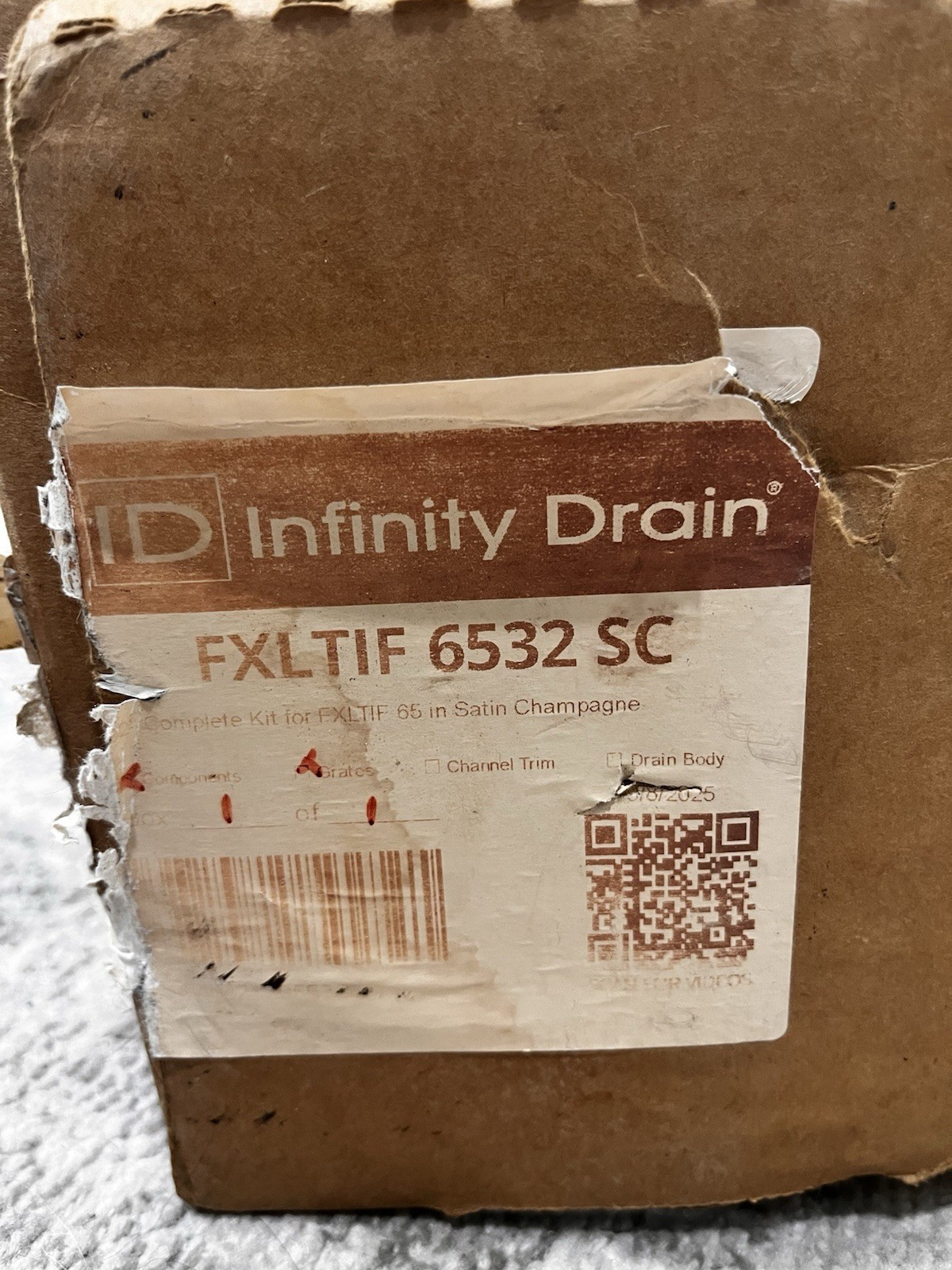 Infinity Drain FXLTIF 6532 SC 65 in Satin Champagne Stainless Drain Set, 4pc gallery