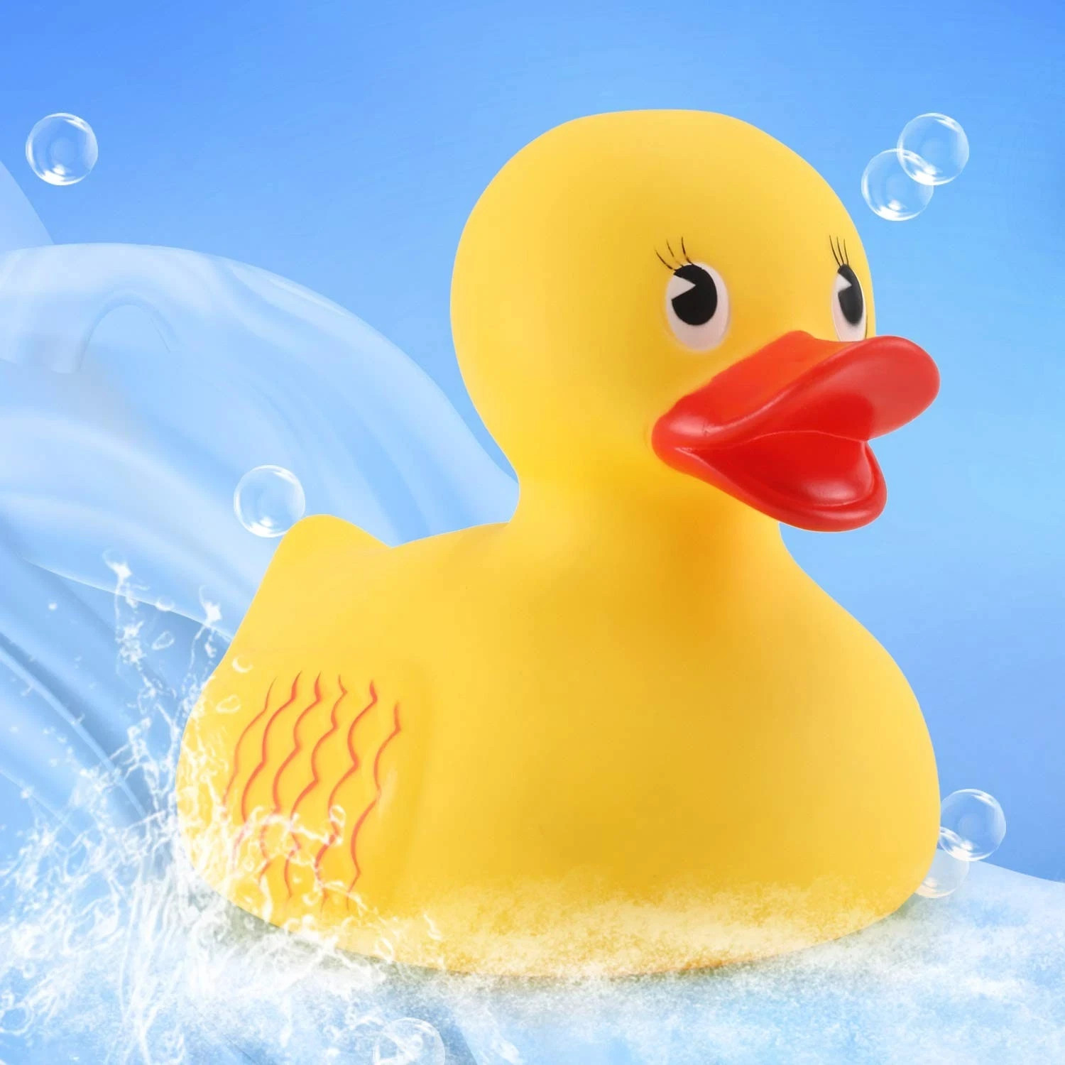 JUMBO RUBBER DUCKY SQUEAKY BATH POOL TOY 10.5" Ages 3 Years + SHIPS FREE IN USA gallery