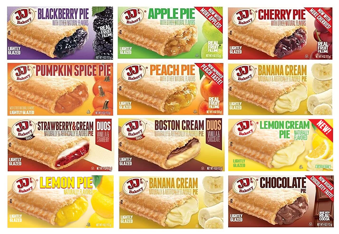JJ's Bakery Pie Ultimate Variety Bundle of Snack Pies Kosher Parve (Pack of 12) gallery