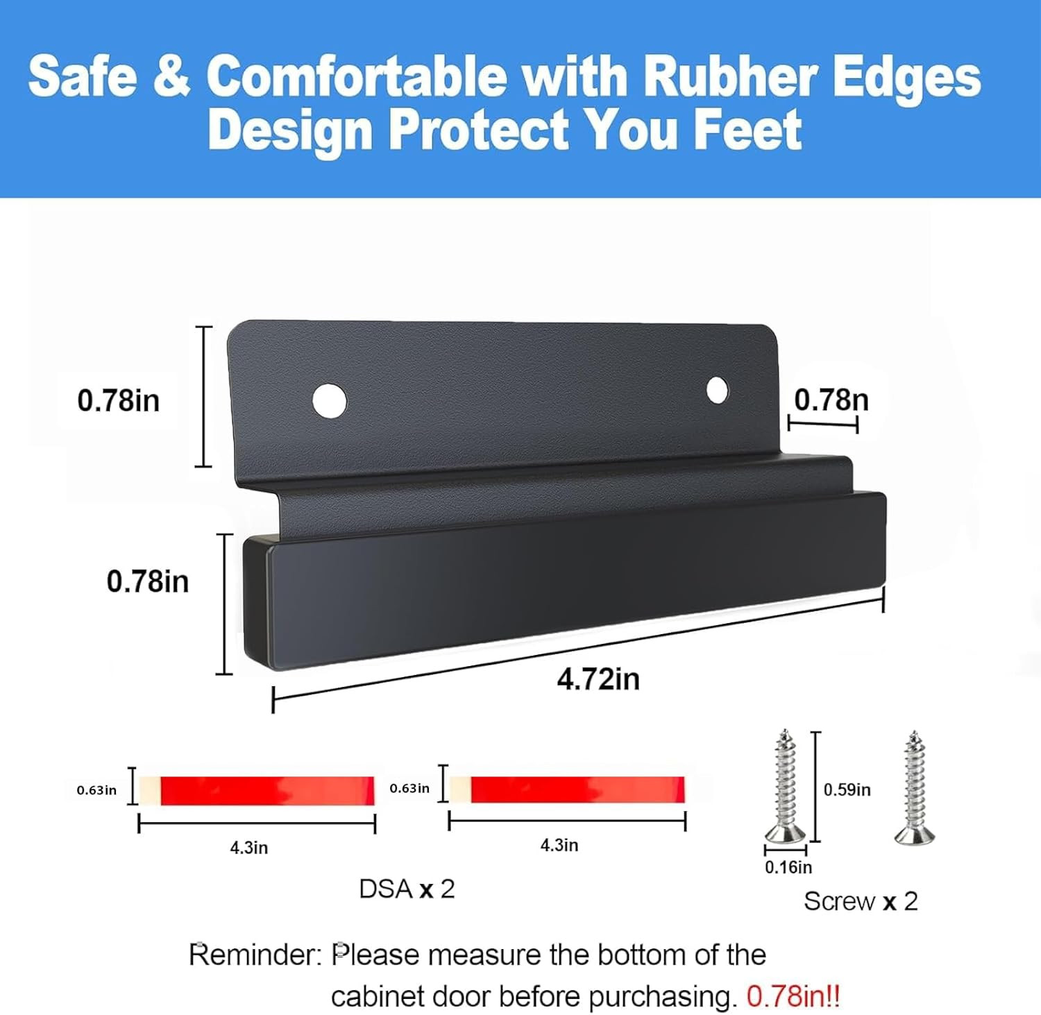 Cabinet Foot Pull for Trash Drawer – Hands-Free Kitchen Cabinet Opener, Touchles gallery