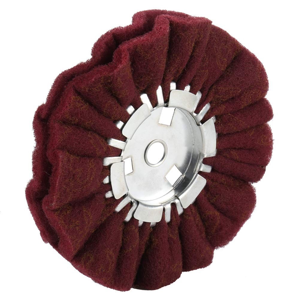 8 Non-Woven Airway Buffing Wheel Coarse Polishing 5/8 Arbor for Angle Grinder gallery