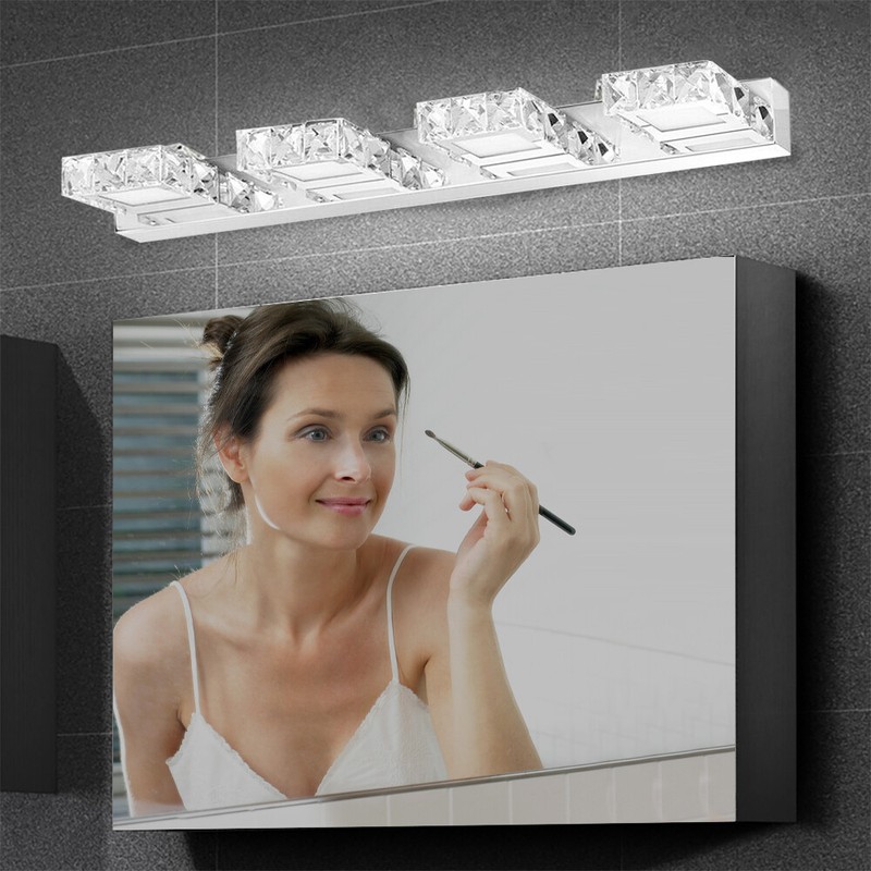Modern Bathroom Vanity Light Over Mirror LED Crystal Wall Lamp Fixture 4*3W USA gallery