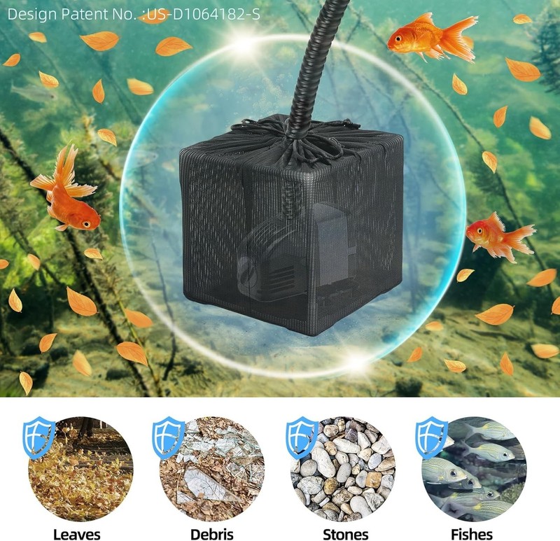 Pond Filter Cube Mesh Water Pump Barrier Anti-Clogging 10 inch Outdoor gallery