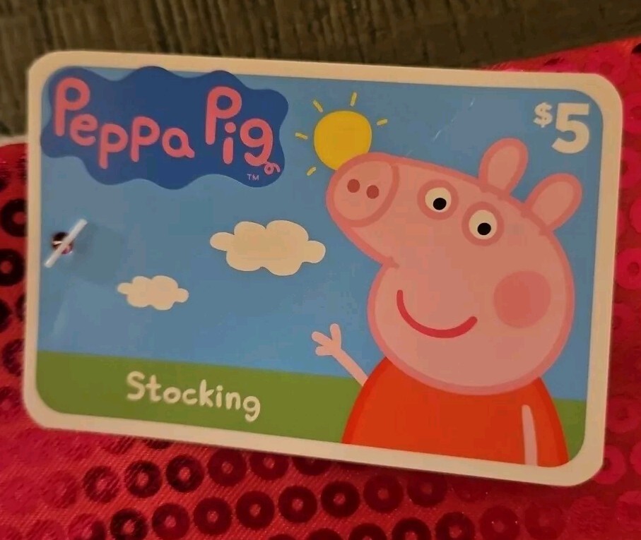 Peppa Pig Christmas Stocking Cartoon Novelty Kid Winter Holiday Sequins NWT gallery