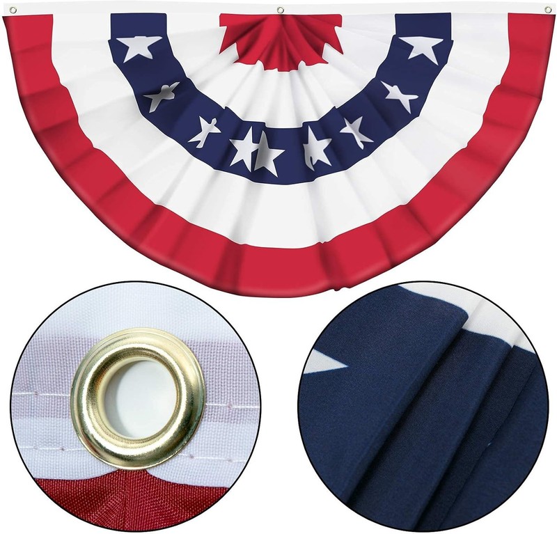 American Fan Flag Set - Canvas Header, Grommets gallery