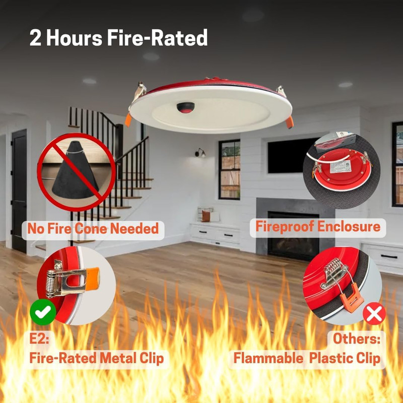 6" Battery Backup Recessed Downlight, 5 CCT Tunable, Fire-Rated, 120-277V gallery