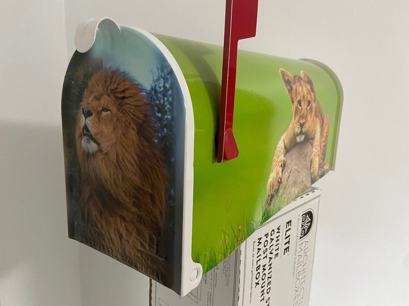 customized mailbox, lion, valentines gift, gifts for brother, farm mailbox, sale gallery