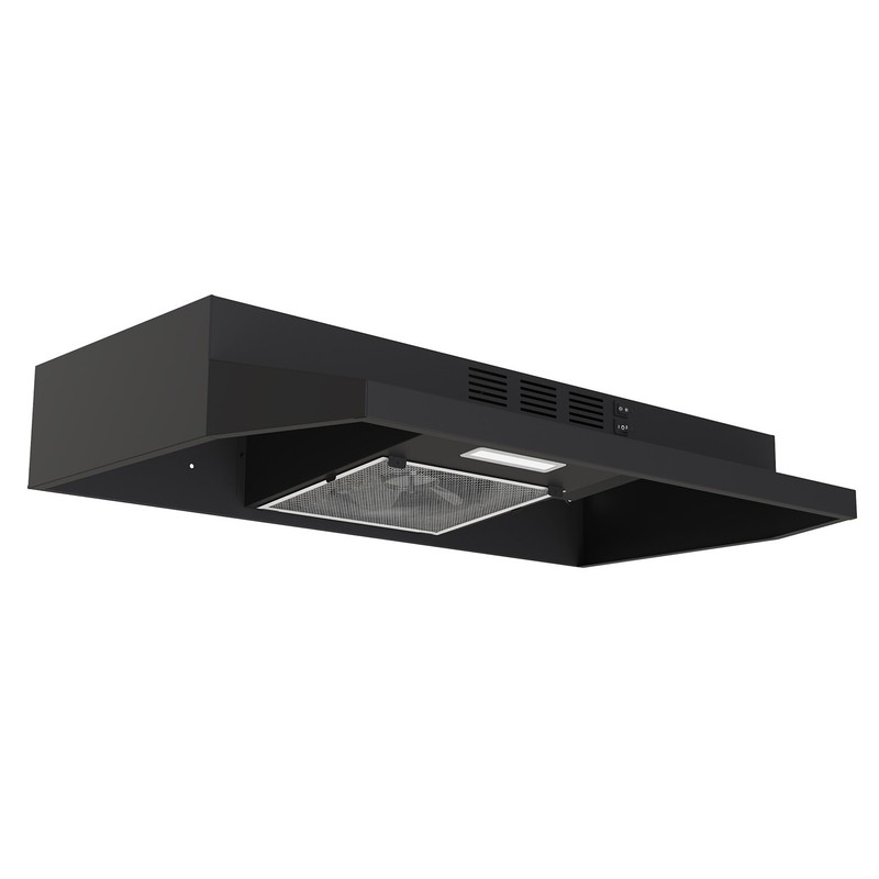 30inch Kitchen Under Cabinet Range Hood 2 Speed 230CFM Vent w/LED Black gallery