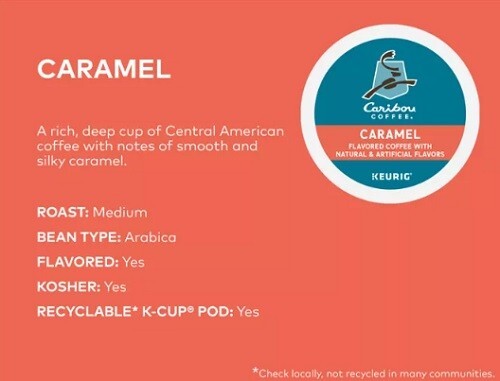 Caribou Coffee Caramel Coffee, Medium roast, 96 count. Free Shipping gallery