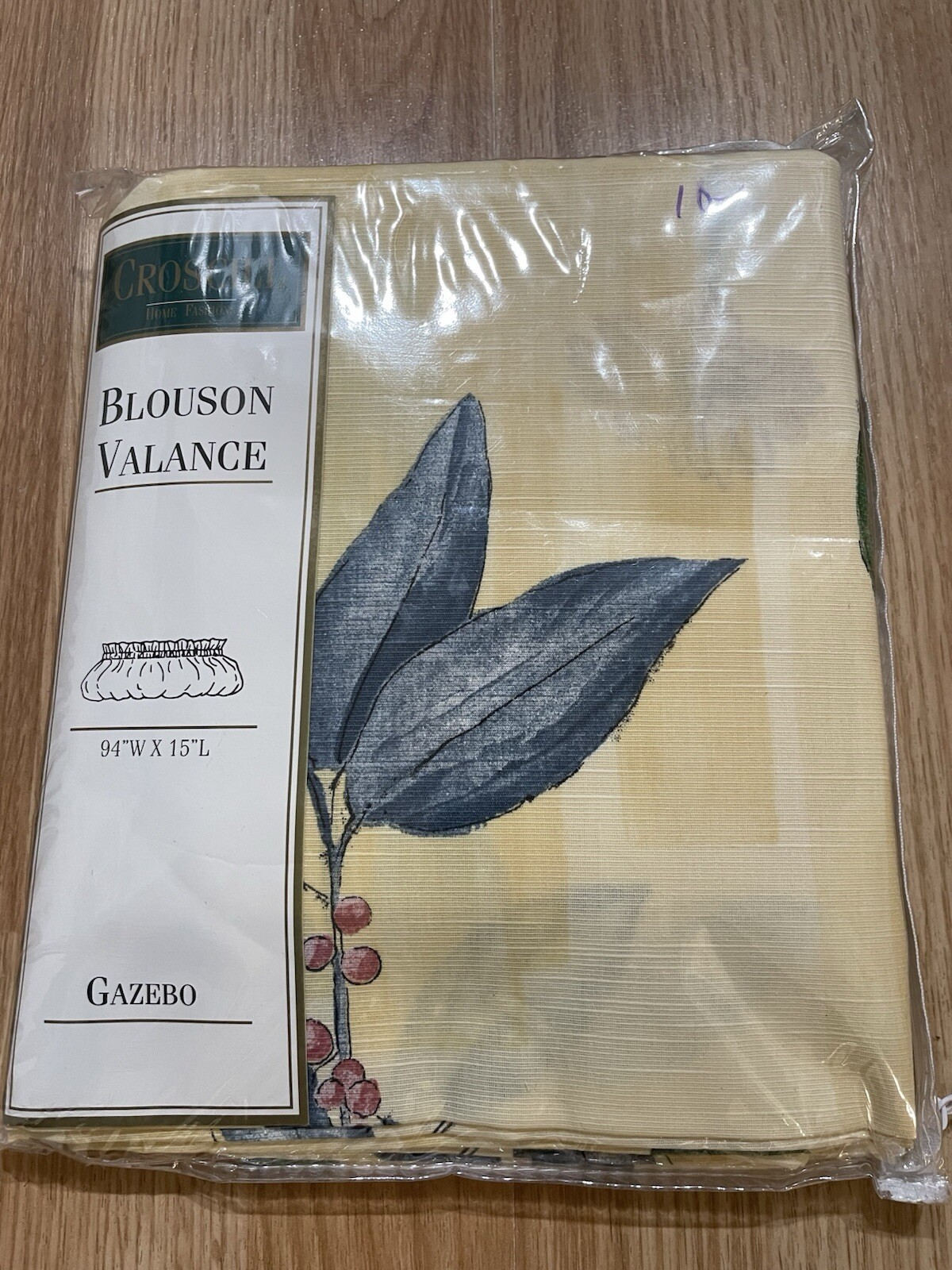 Croscill Gazebo Blouson Valance Botanica Spring Floral Yellow 94x15 NEW PACKAGE gallery