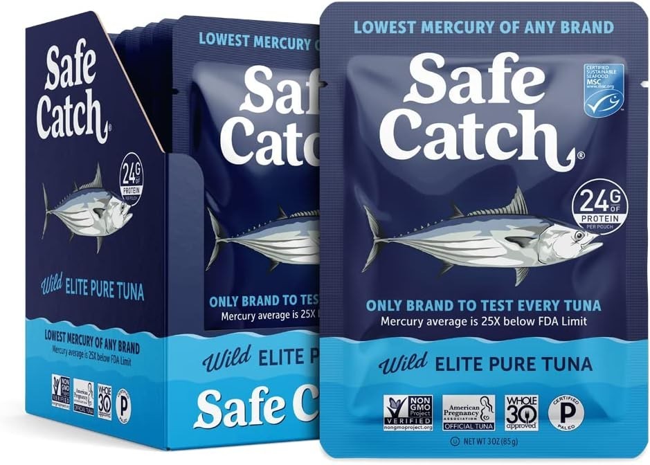 Safe Catch Elite Tuna – Wild-Caught, Lowest Mercury, 3 Ounce Pouches, Pack of 12 gallery