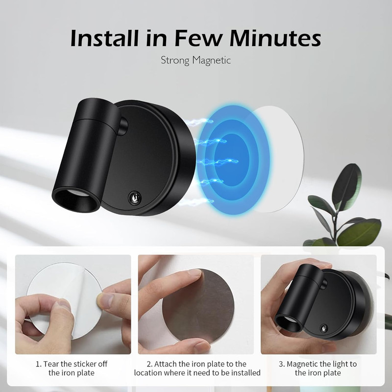 Wireless LED Spotlight: Battery-Powered with Dimming, Timer & Remote Control gallery