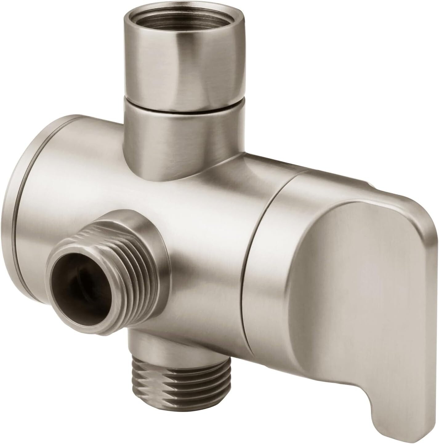 NEW "Bright Shower" 3-Way Shower Head Diverter Valve PBA0907- Brushed Nickel gallery