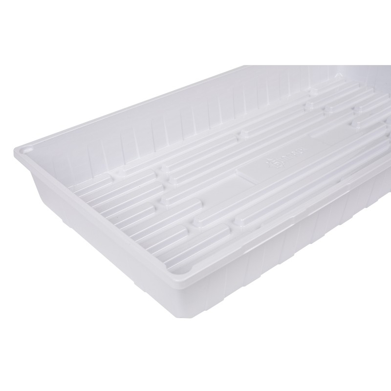SUNPACK 10” x 20” Indoor Gardening Extra Strength Plastic Seeding Tray, White gallery