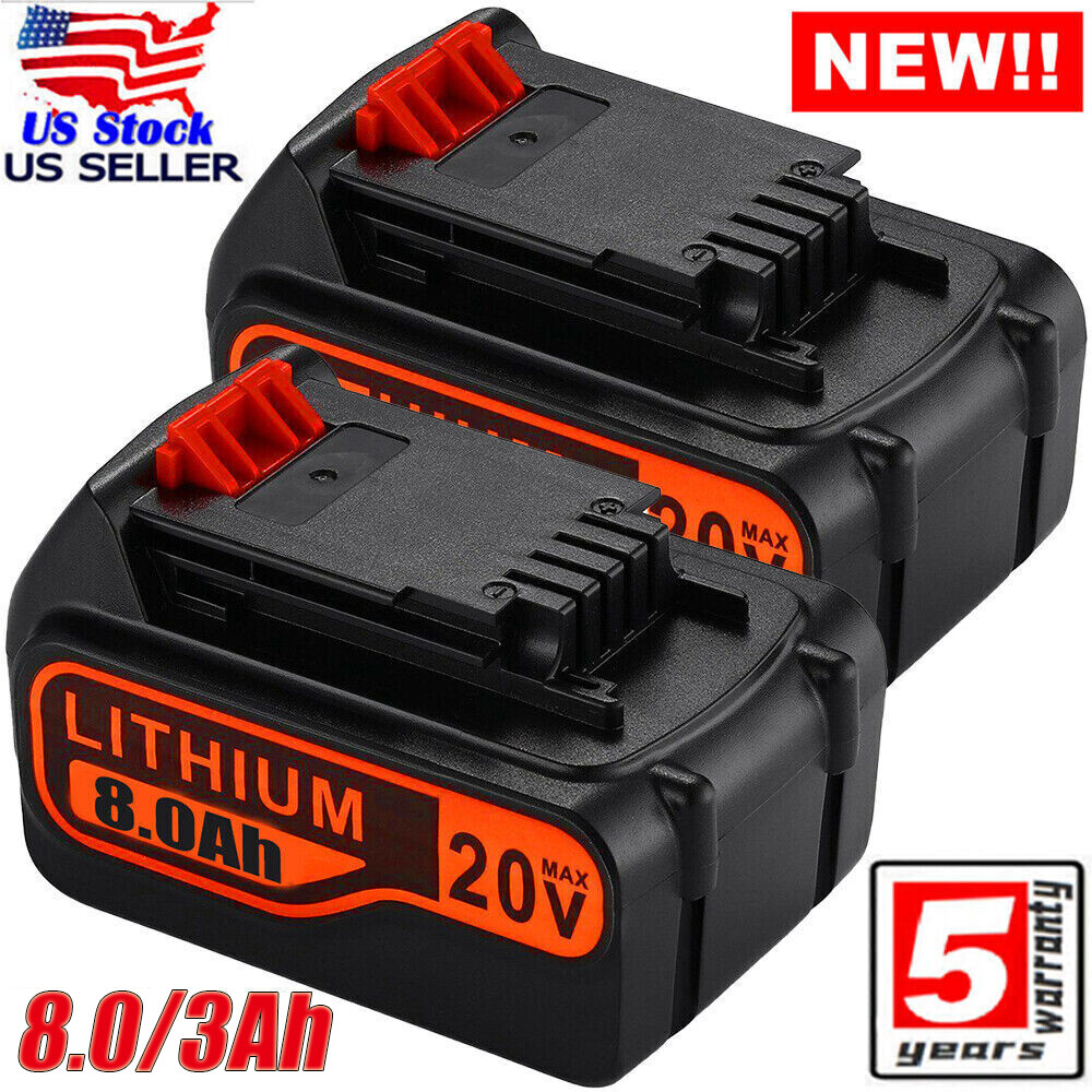 8.0Ah 20Volt LB2X4020 Battery FOR Black and Decker 20V MAX Lithium LBXR20 LBX20 gallery