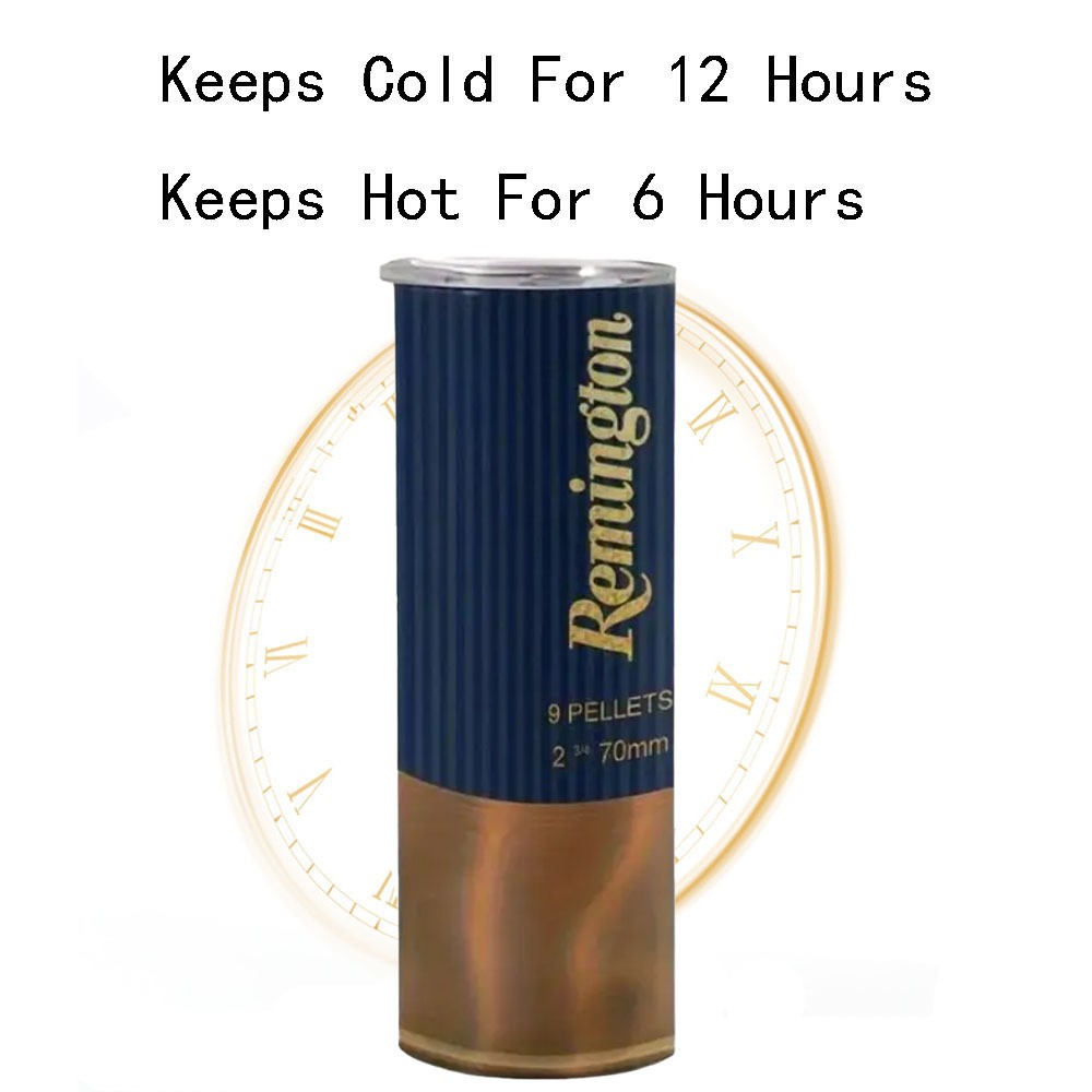 Remington Ammo Print 20oz Stainless Steel Tumbler Hunting Outdoor Insulated Mug gallery