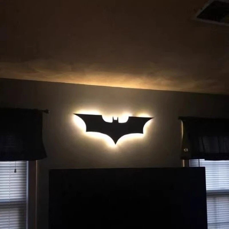 The Batman Logo LED Night Light Wireless Remote Control Lamp Bedroom Atmosphere gallery