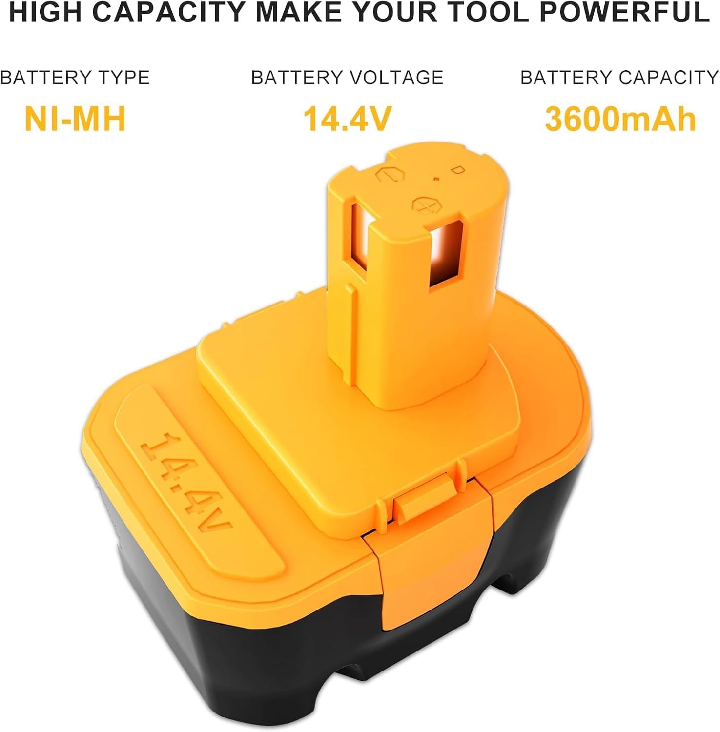 Replacement Battery 3600mAh 14.4V 2 Pack for Ryobi 1314702 130224010 130224011 gallery