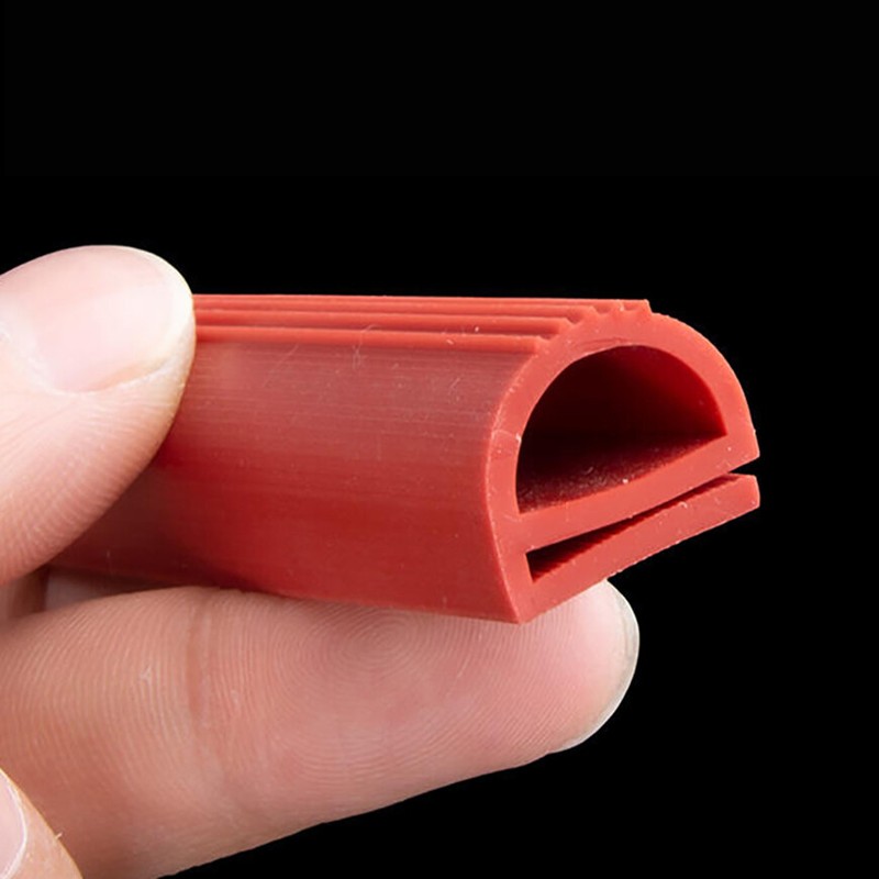 High Temperature Resistant e Type RED Silicone Oven Seal Strip Draught Excluder gallery