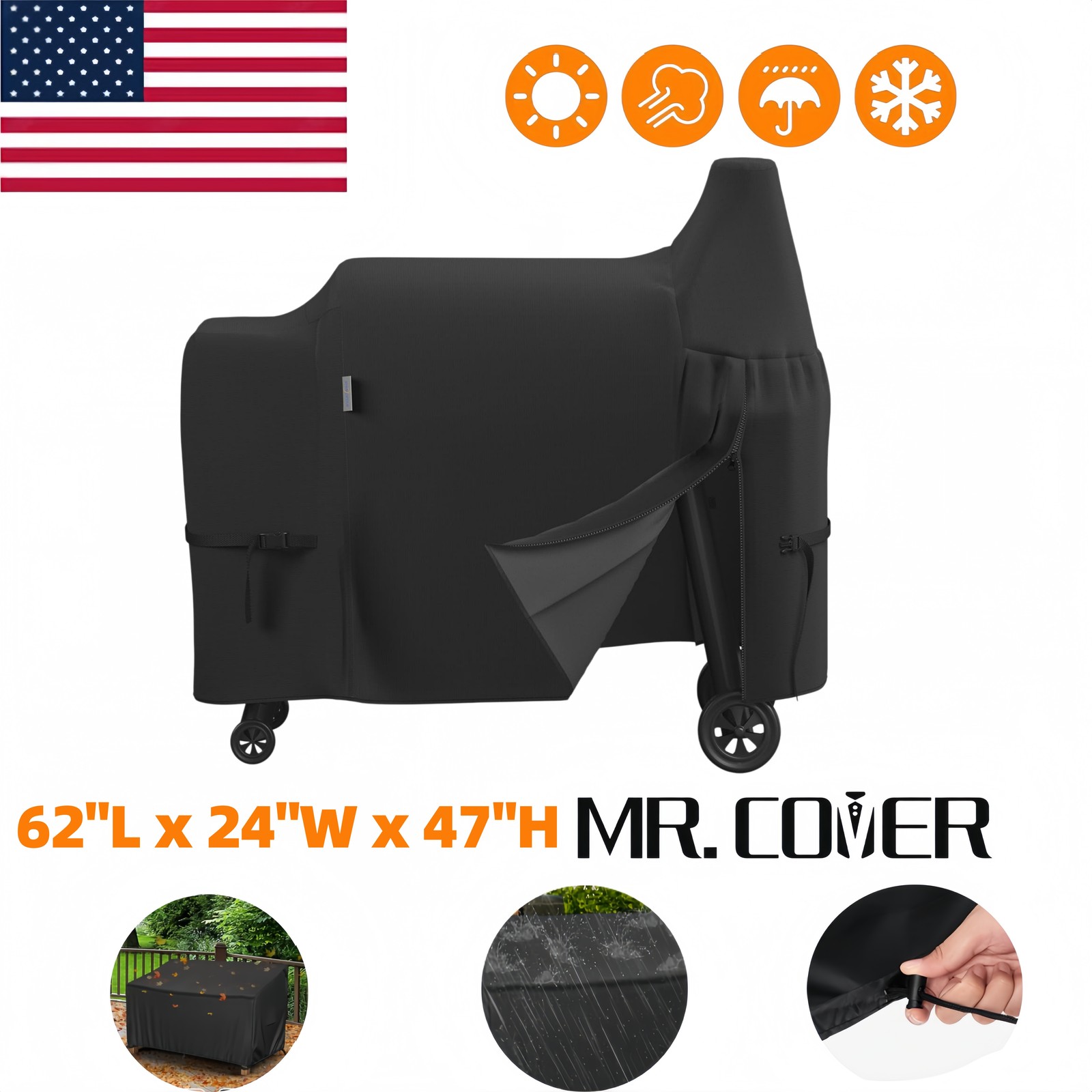 MR. COVER Pit Boss Grill Cover, 600D Waterproof Heavy Duty, Austin XL Fit gallery