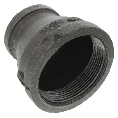 Black Malleable Iron Reducing Coupling Threaded Pipe Fitting 1-1/4"x /2"-1"x1/4" gallery