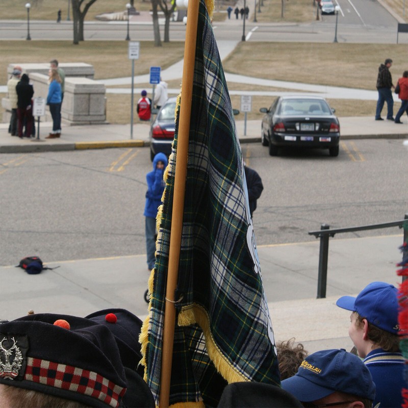 Tartan Flags - Homespun Wool-Blend - Handwoven Fabric gallery