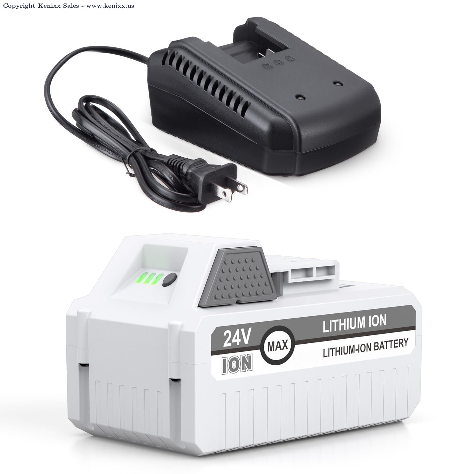 7500mAh 24VBAT-LTE Lithium-iON Battery+Fast Charger for Snow Joe 24V Cordless... gallery