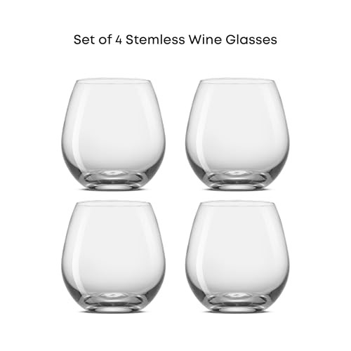Spirits Stemless Wine Glasses for Red or White Wine (Set of 15 Oz (Set of 4) gallery