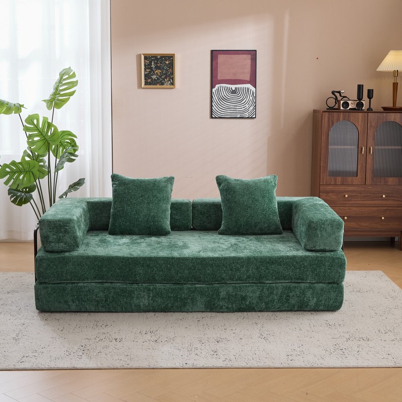 Floor Couch,Compression Sofa,Convertible Floor Sofa Bed-with Pillow Back Support gallery