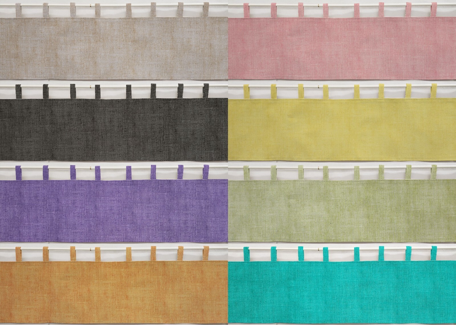 Faux Burlap Tab Top Valances or Curtains (8 Colors Available) gallery