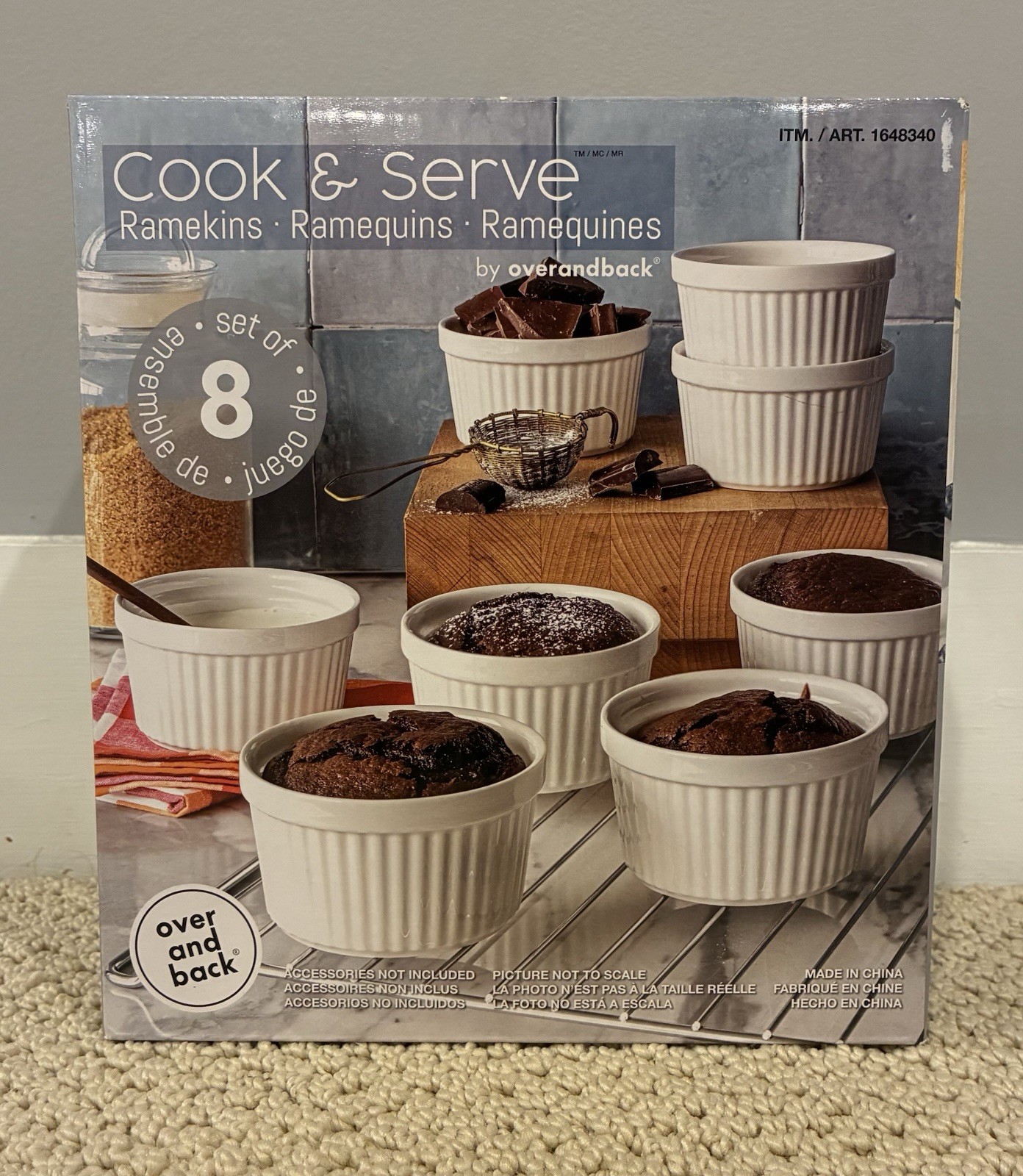 Cook Serve 8-piece Ramekin Set by Overandback 295.7mL (10 fl oz each) - WHITE gallery