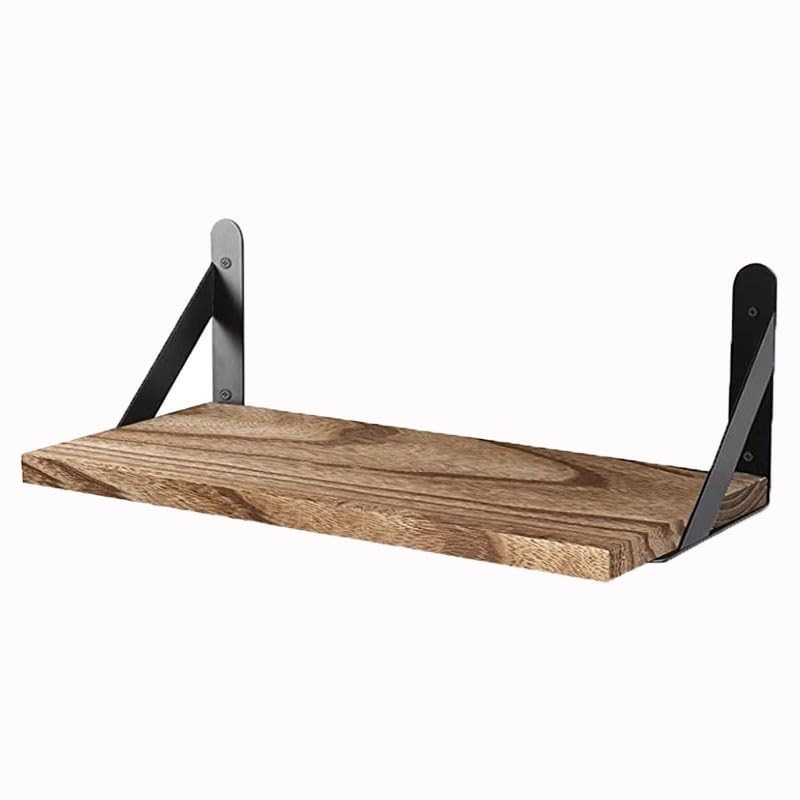 Liu Ying Rustic Wood Wall-Mounted Shelf - Multi-Purpose Floating Shelf for Ba... gallery
