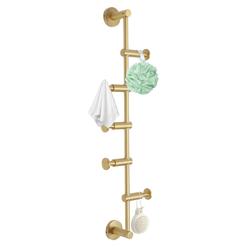 Wall Mounted Coat Rack with 5 Adjustable Hooks Vertical Coat Hat Umbrella Hanger gallery
