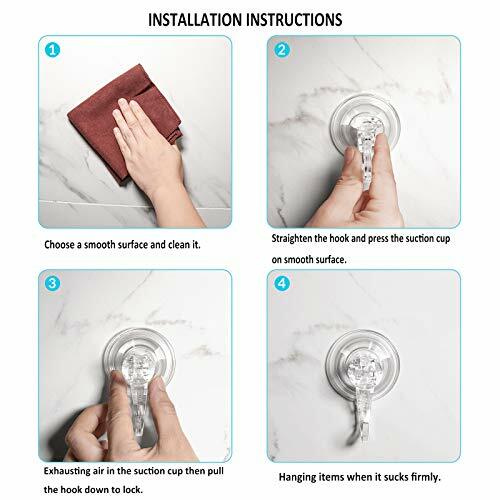 Suction Cup Hooks, Reusable Heavy Duty Vacuum Suction Cup Hooks Strong - 2 Packs gallery