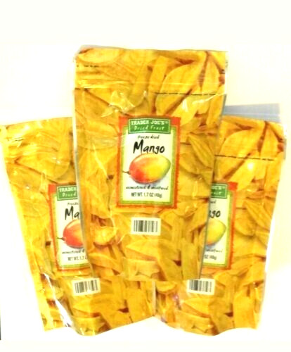 3 Packs Trader Joe's Freeze Dried Mango Unsweetened Unsulfured 1.7 oz Each Pack gallery