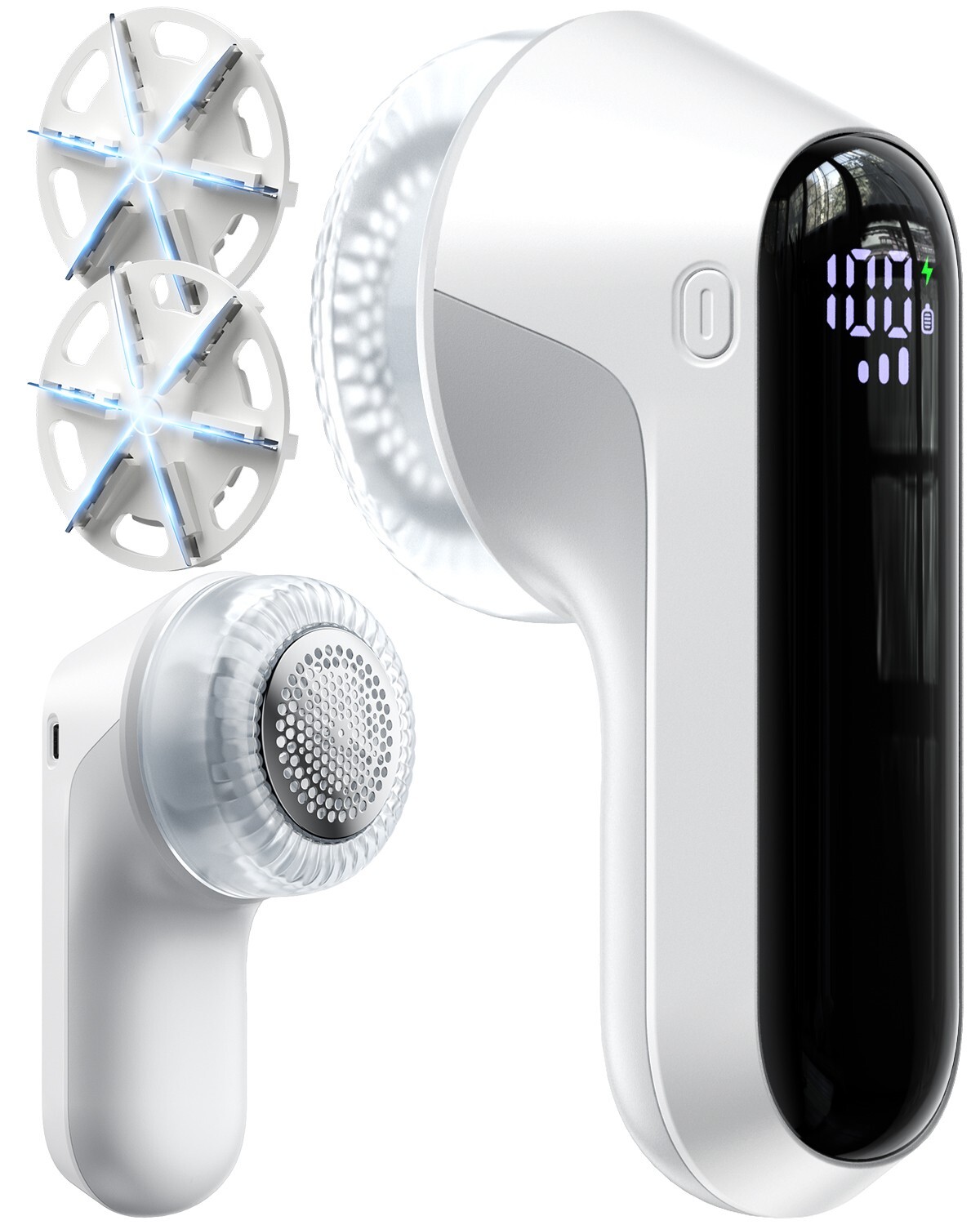 Rechargeable Fabric shaver，Lint Remover with Digital Display 3-speed adjustable gallery