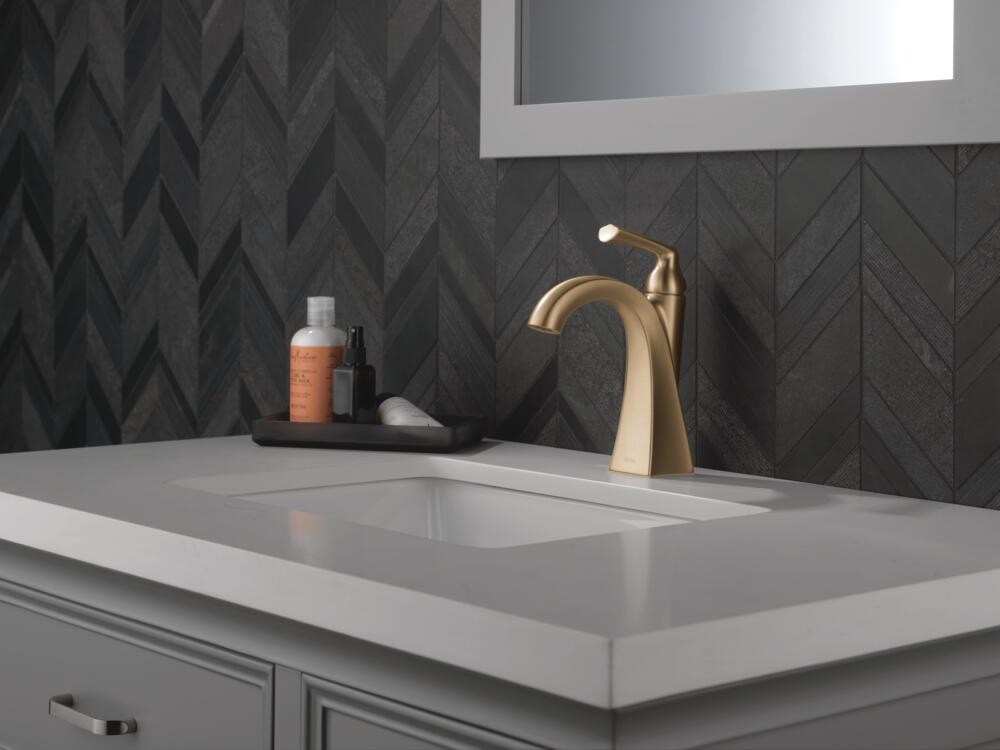 Delta Pierce 1 Handle Bathroom Faucet Champagne Bronze-Certified Refurbished gallery