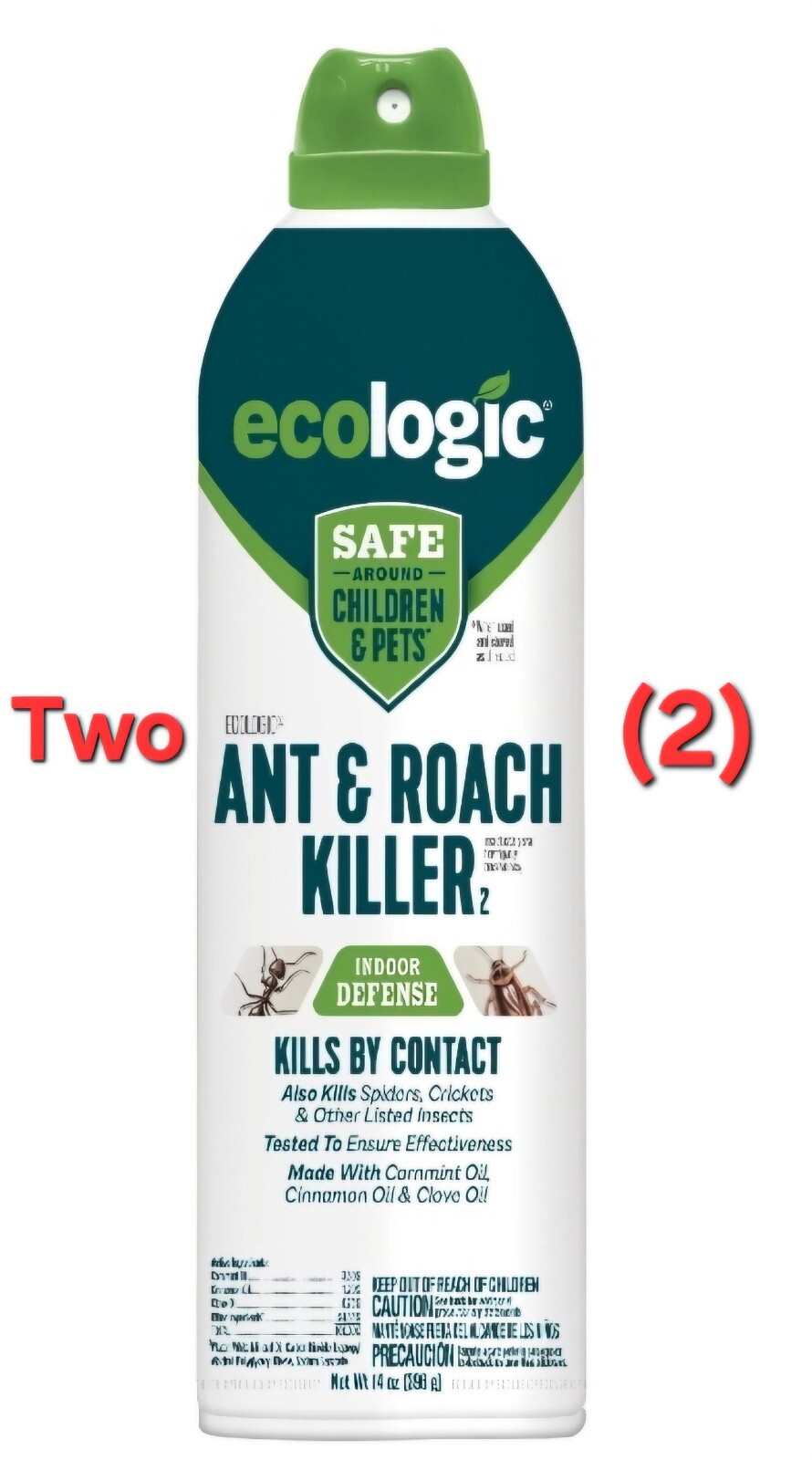 Ecologic Ant & Roach Killer Aerosol Spray, 14oz, Kid/Pet Safe gallery