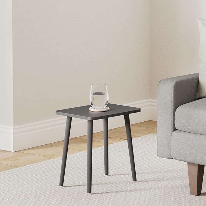 Side Table, Modern Accent End Table with Wooden Legs, Easy to Assemble Mini L... gallery
